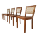 Série de 4 chaises bois et sangles par Krasna Jizba Année 40