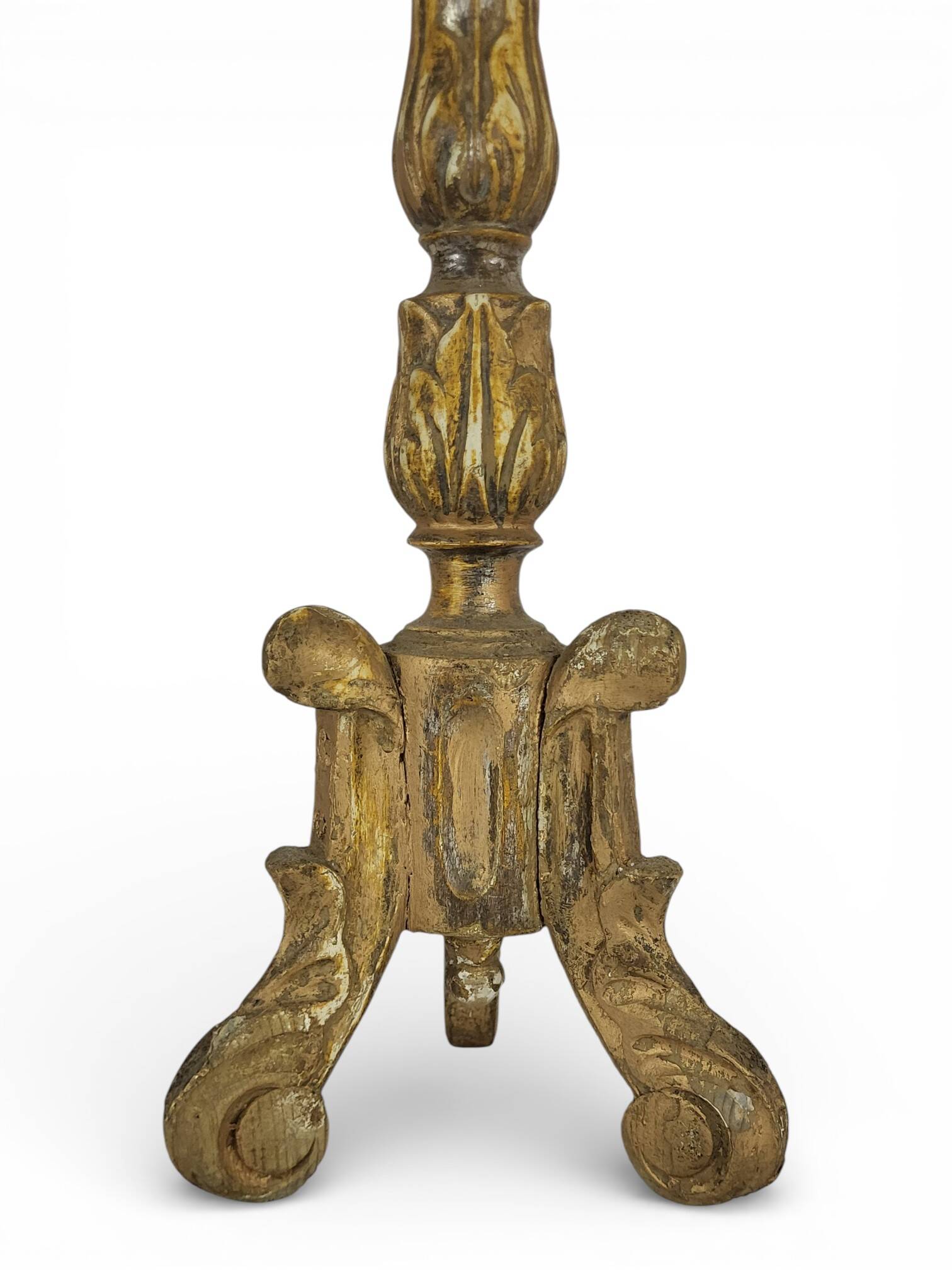 Golden wooden chandelier