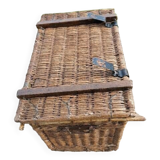Large wicker rattan trunk 1900