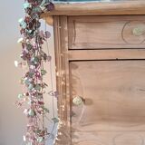Louis XV style bedside side table in light wood
