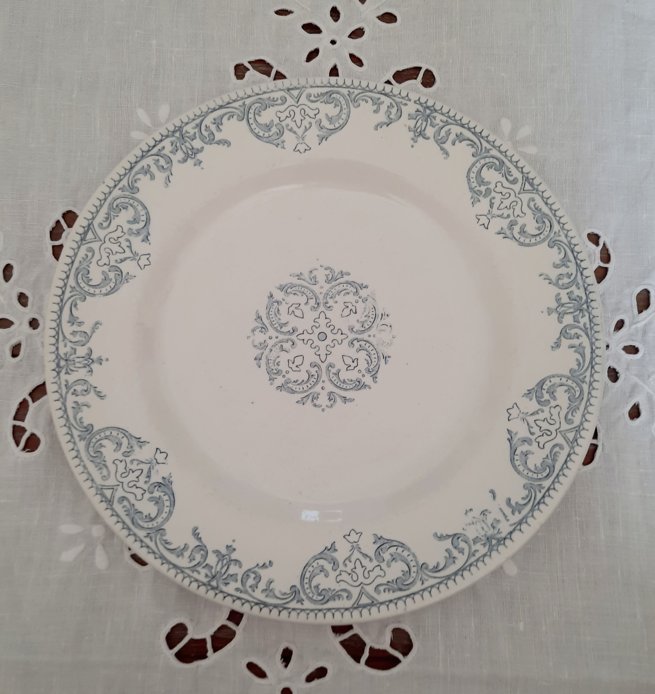 Old plates mismatched iron earth