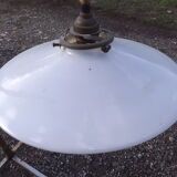 Chandelier up and down earthenware and Opaline