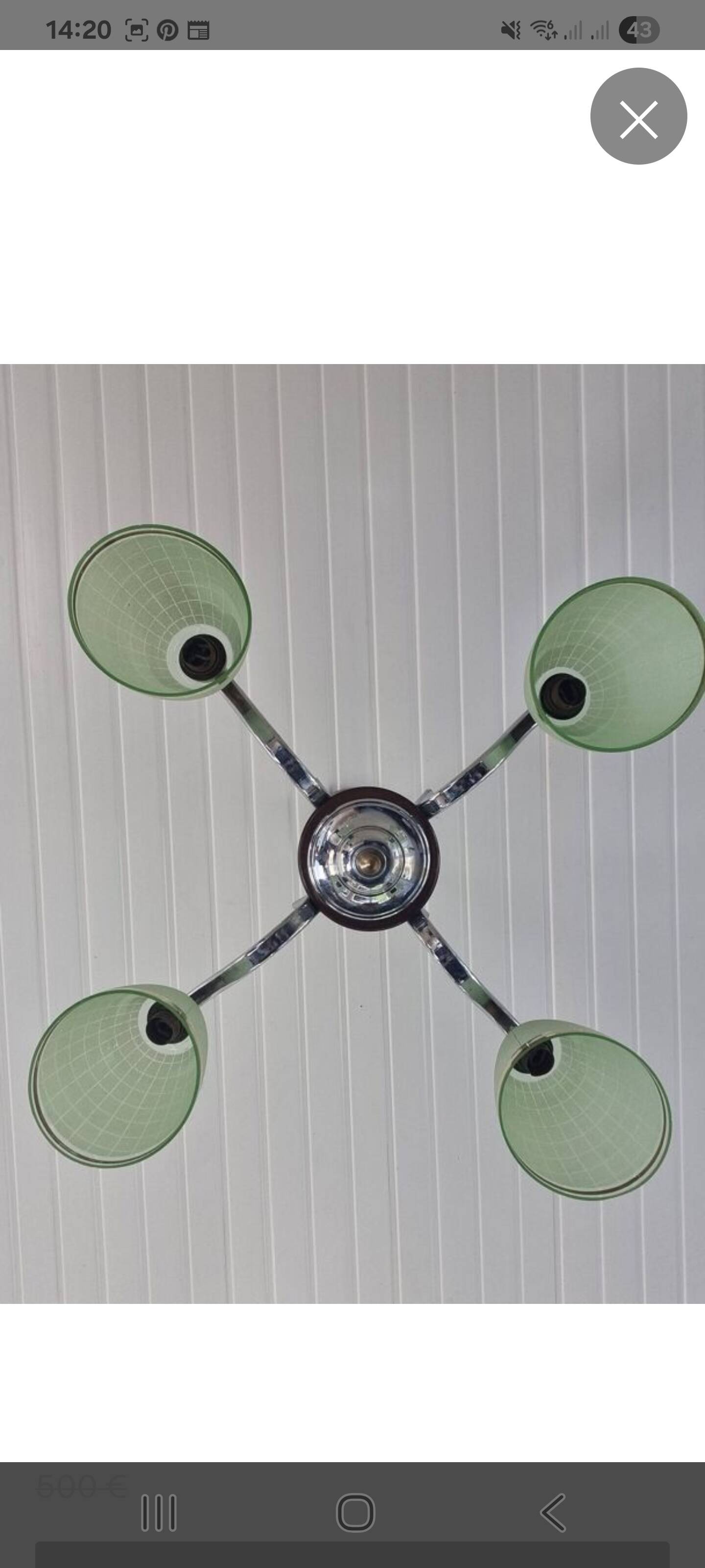 Superb Italian chandelier from the 1930s.