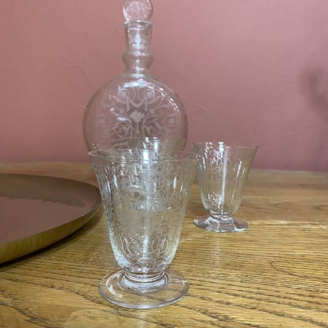 Ensemble carafe et verres en cristal Baccarat