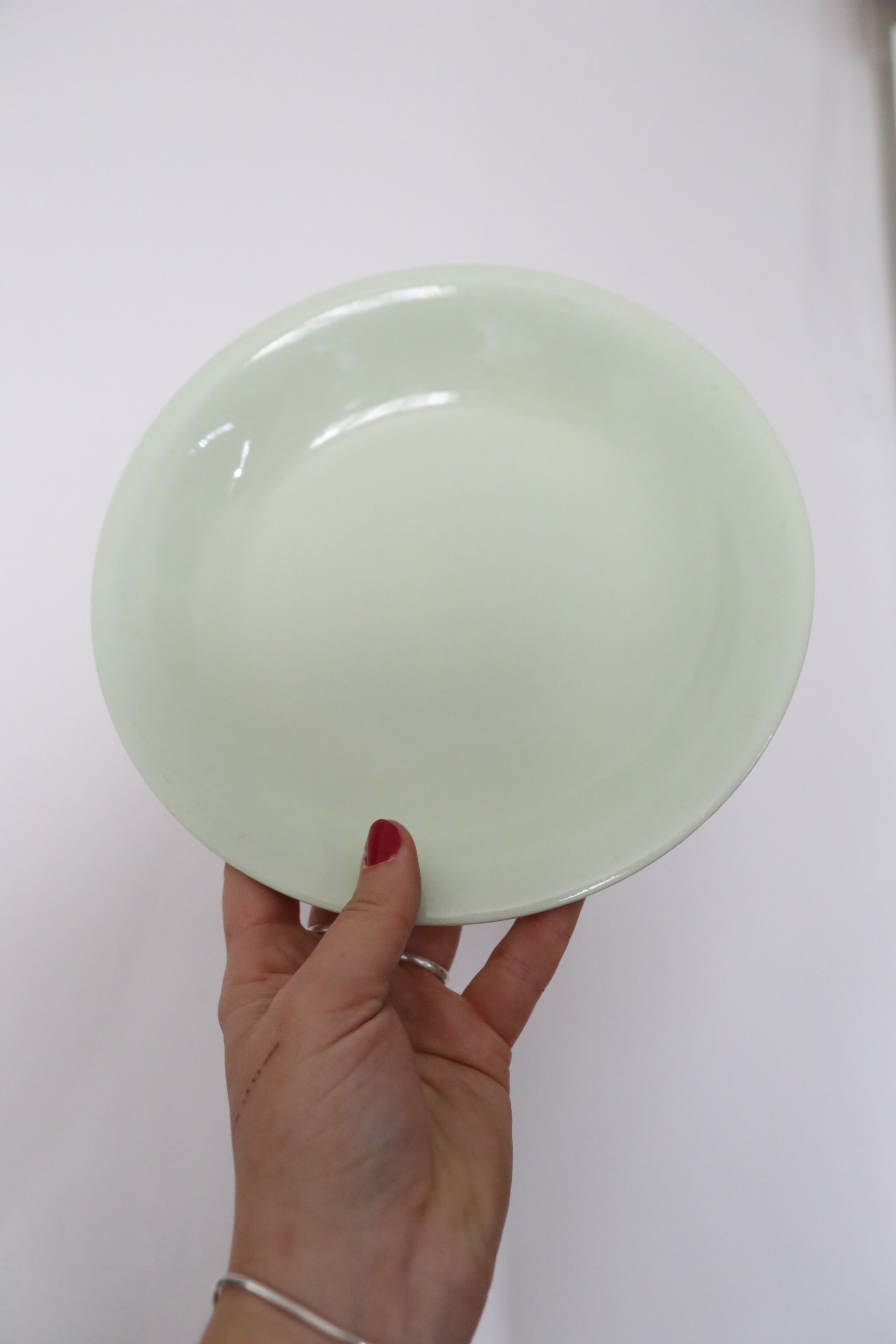 Set of 8 plates ceramic caps / hollows, Salins, vintage