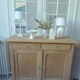 Vintage shallow oak sideboard, 2 drawers, 2 doors, 1 shelf.