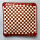 Coussin rétro imitation cuir  35x35cm