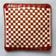 Retro imitation leather cushion 35x35cm