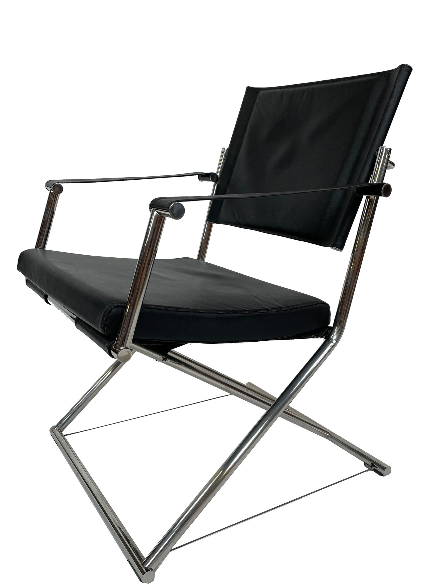 Vintage Sleek Modern Euroka Folding Campaign Lounge Chair by Mark Singer for Melamede