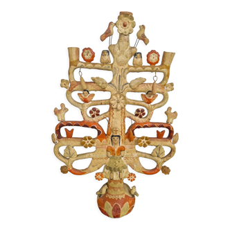 Mexico, sculpture Ceramic Tree of Life by Aurelio Flores, twentieth century 1930-1940)