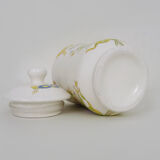 Old apothecary pot, ceramic Aloe medicine jar. Year 70 80