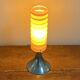 Vintage orange lamp with chrome tulip base and glass shade