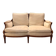 Two-seater canapé by Roche Bobois in Louis XVI style — carved wood, caned sides.