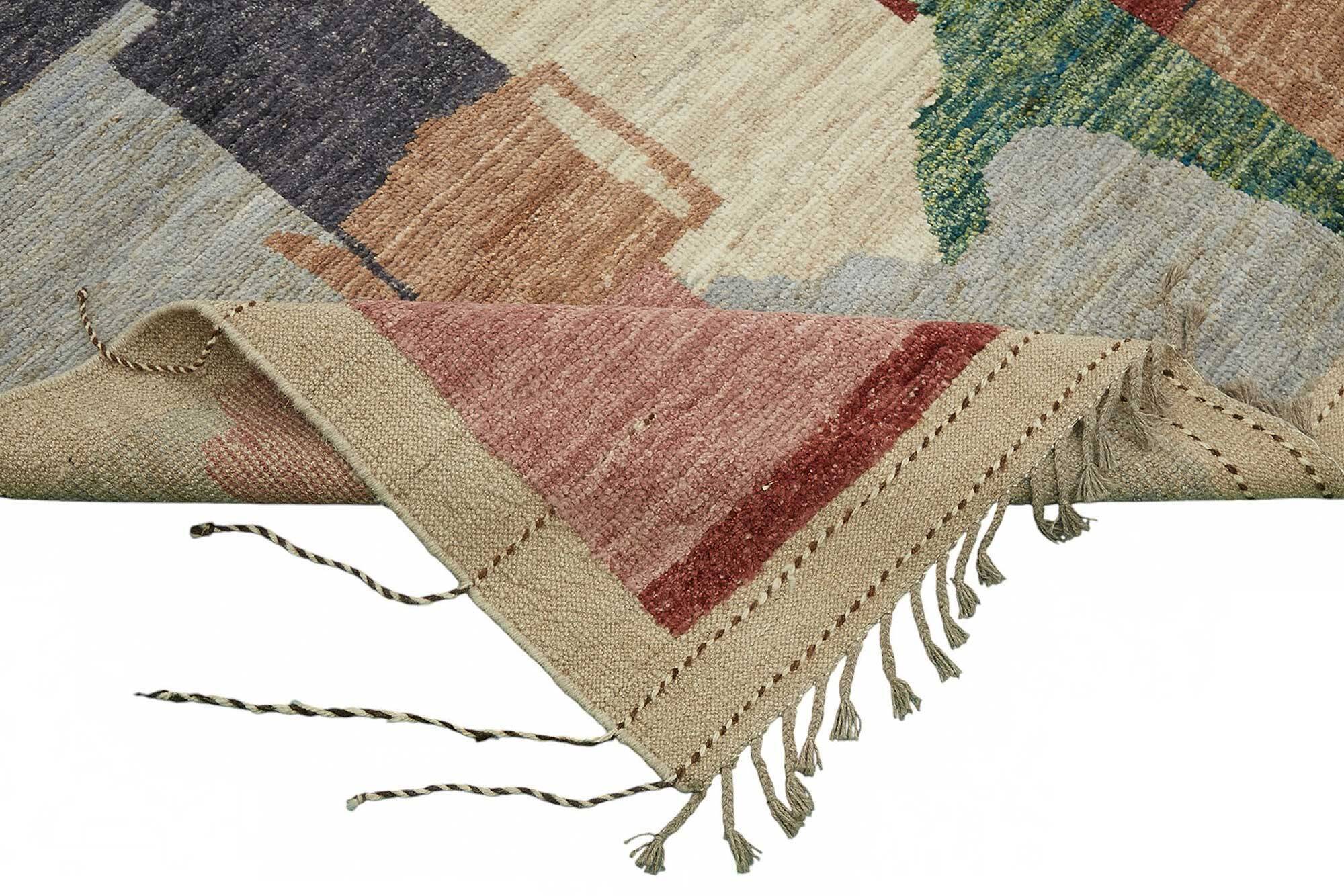 Handmade Turkish One of a Kind 203 cm x 310 cm Multicolor Wool Carpet