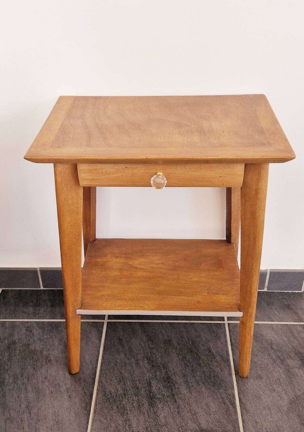 1950s side table with compass legs