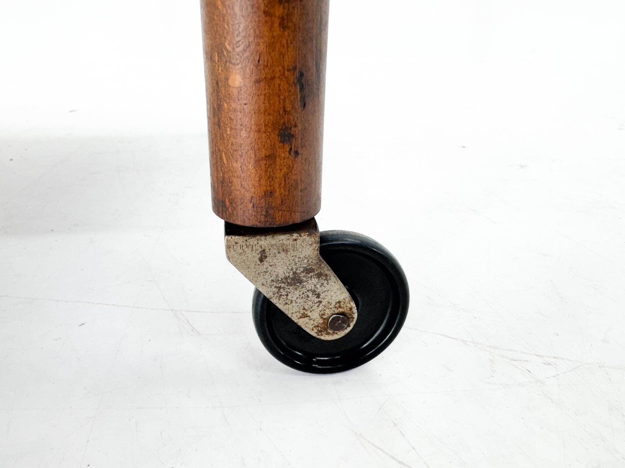 Chariot de Bar Art Déco en Bois avec Plateau en Verre, 1920