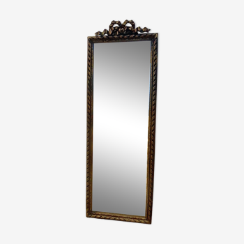 Wooden mirror with knot 40x119cm
