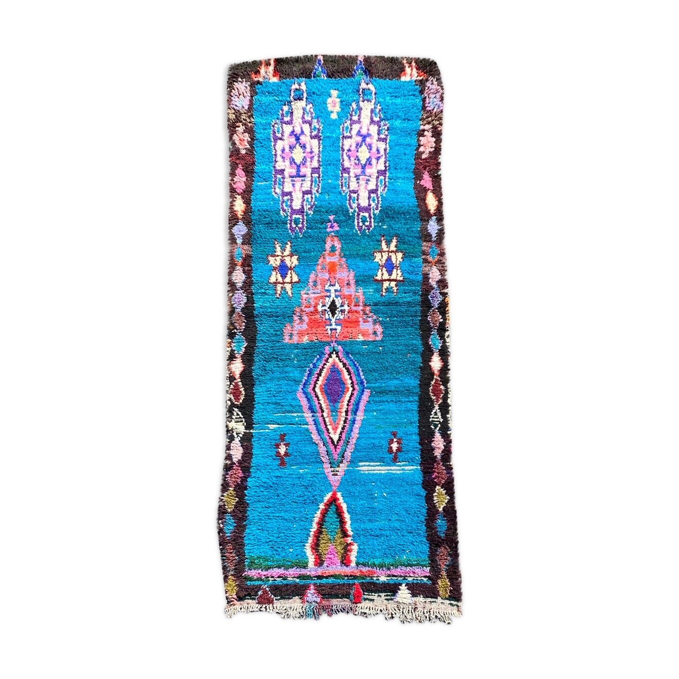 Carpet berbere boucherouite 90×240 cm