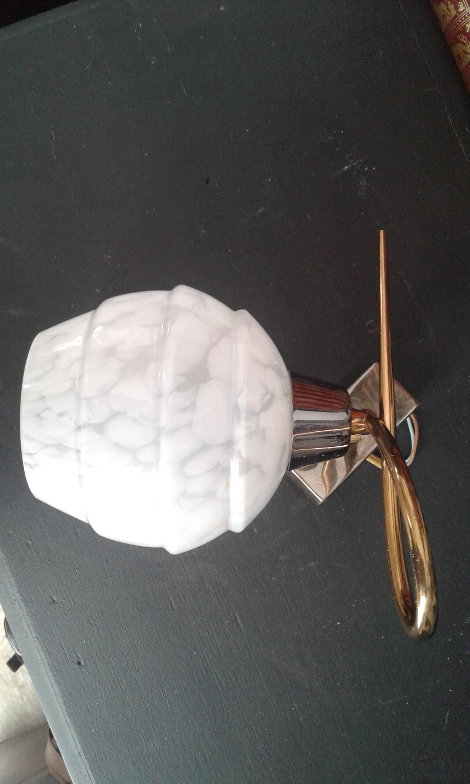 Speckled glass sconce