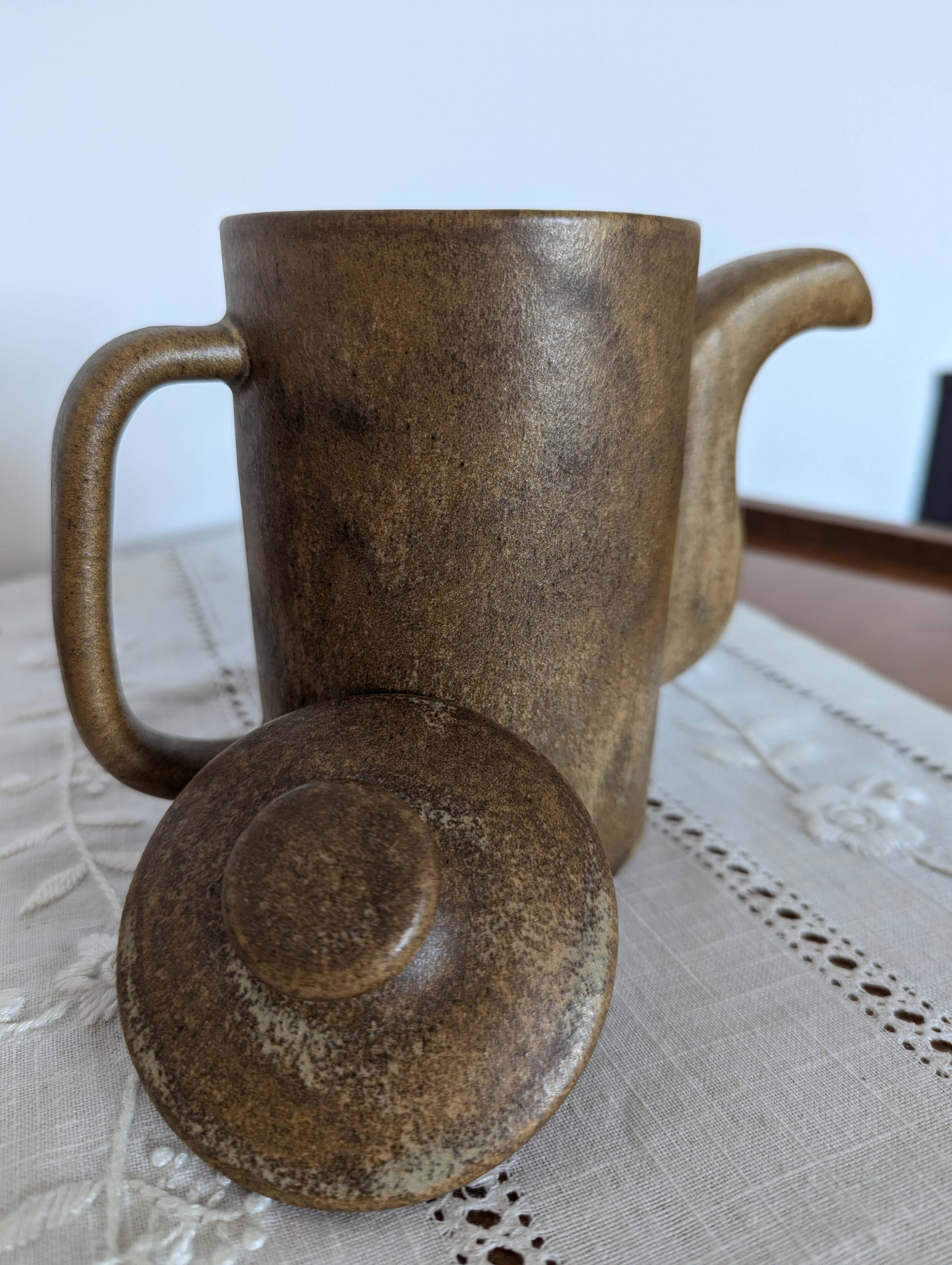Vintage stoneware coffee pot