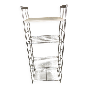 Modular wall bookshelf desk vintage chrome furniture