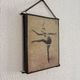 Vintage 1930 triptych mirror barber hairdresser young dancer woman - 19 x