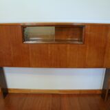 Cozy walnut bramble headboard for bed 140 x 190, from 1950