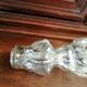 Pair of mercurized glass candle holders