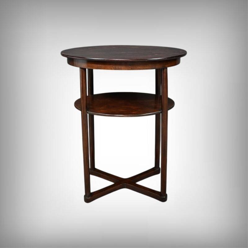 Beech pedestal table, by J. Hoffmann, Maison Thonet, Art Deco – 1930