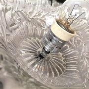Lampe suspendue en verre de ferme du milieu du siècle