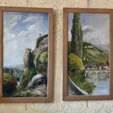 Diptych of a Dordogne landscape