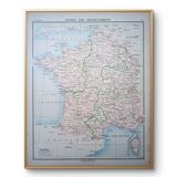 Imprimée en 1896, la France et ses départements.