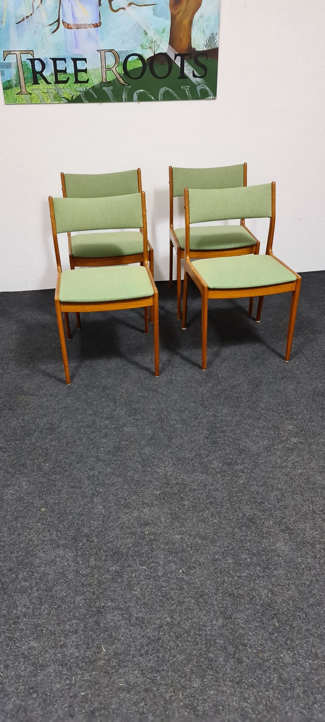 Set of four vintage Danish design dinning chairs by M mobil