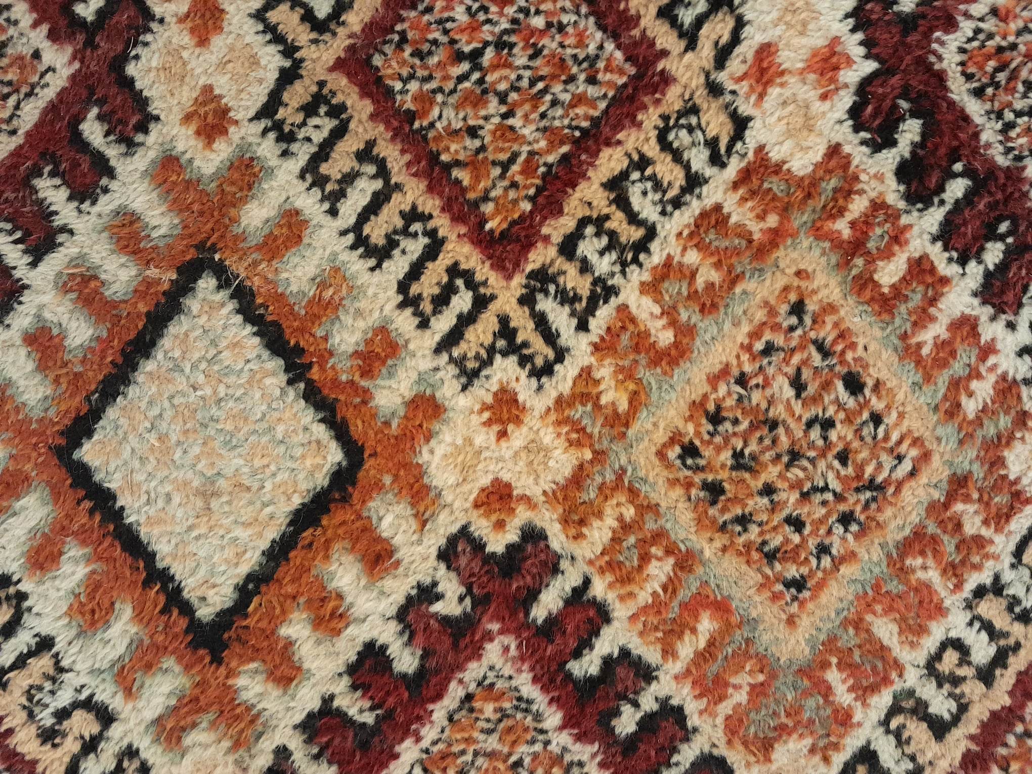 Berber rug pair of handmade bed descents 140x85cm