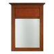 French Art Deco Oak Mirror with Fluted Panel, circa 1930