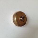 Antique brass and porcelain switch from the 40s/50s