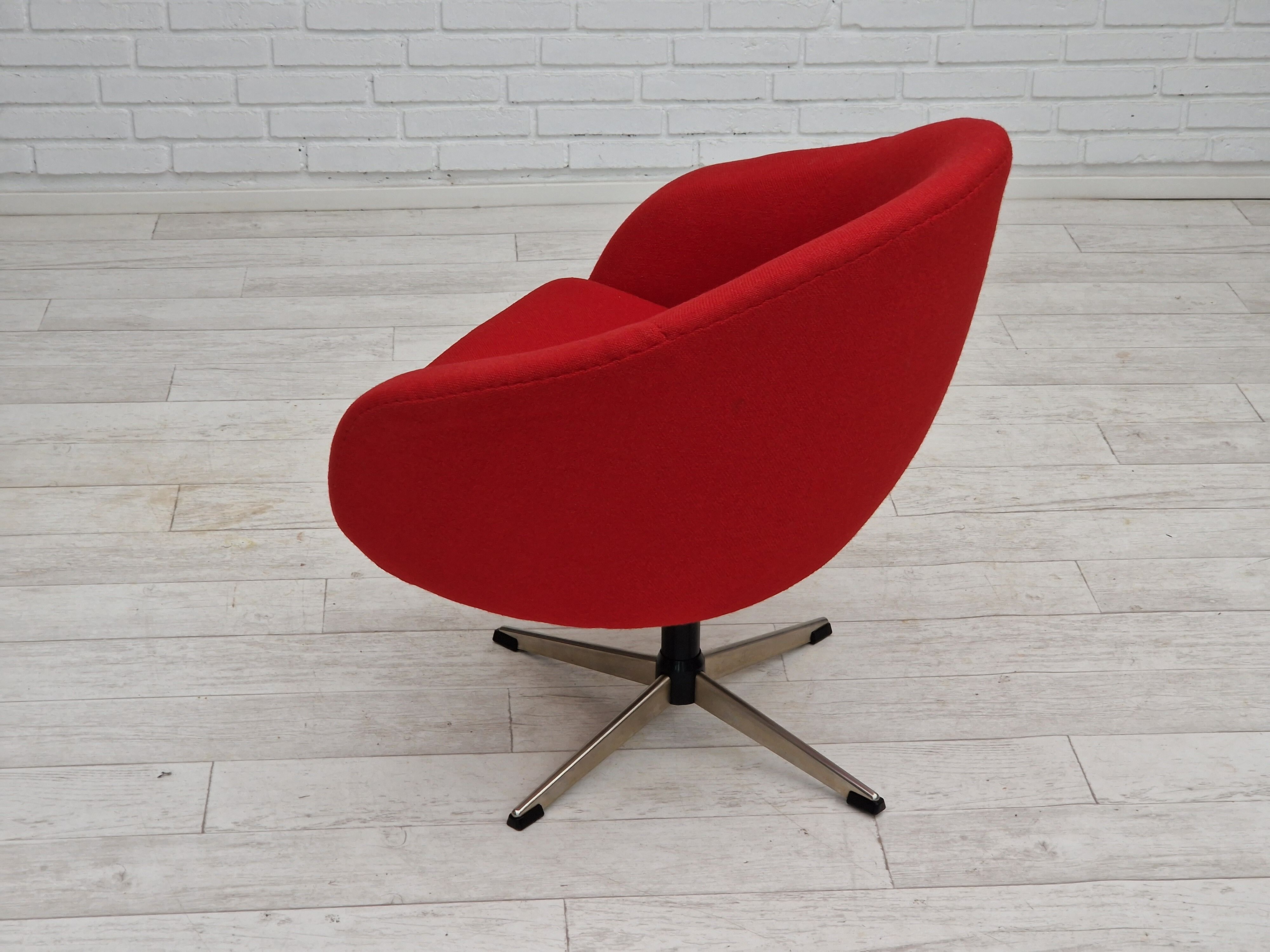 1960s, scandinavian design by Karl Eric Klote, swivel lounge chair