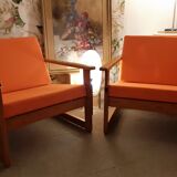 Pair of cubic armchairs