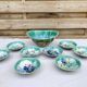 Salad bowl dessert service & 8 ramekins sandstone from the vintage Morvan 70s