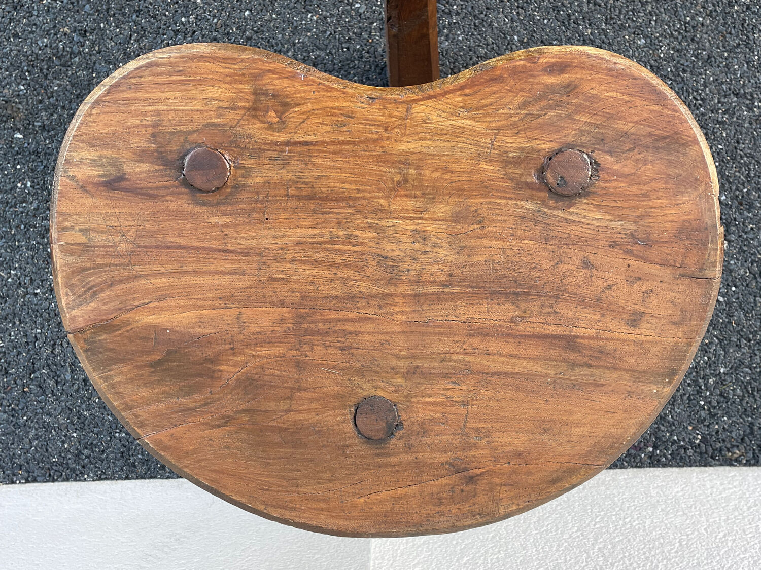 French brutalist tripod stool