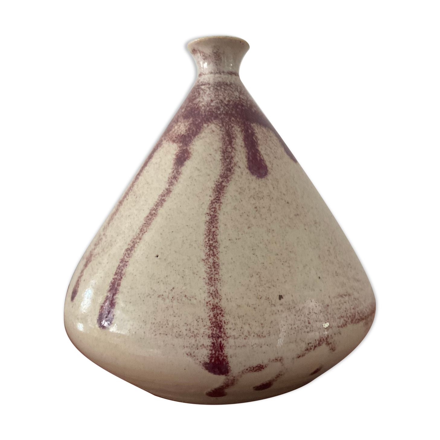 Vintage sandstone vase signed