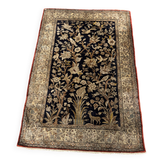 Handmade silk Persian carpet