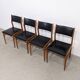 Set of 4 vintage Scandinavian chairs from the 1960s.