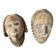 Pair of African Fang and Punu masks from Gabon