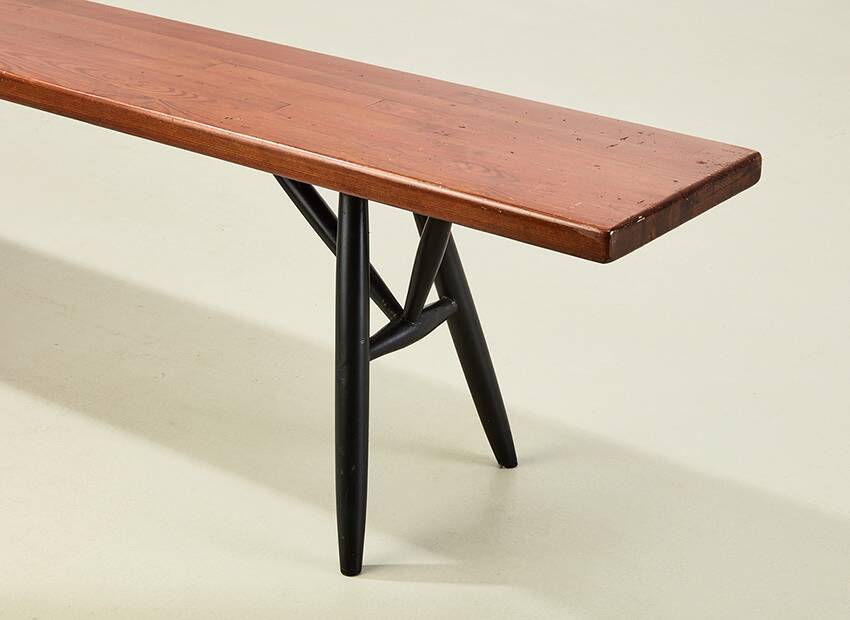Ilmari Tapiovaara Early Pirkka Bench for Laukaan Puu Finland 1950s