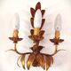 Vintage Italian Florentine wall light in gilded bronze from the 1970s.