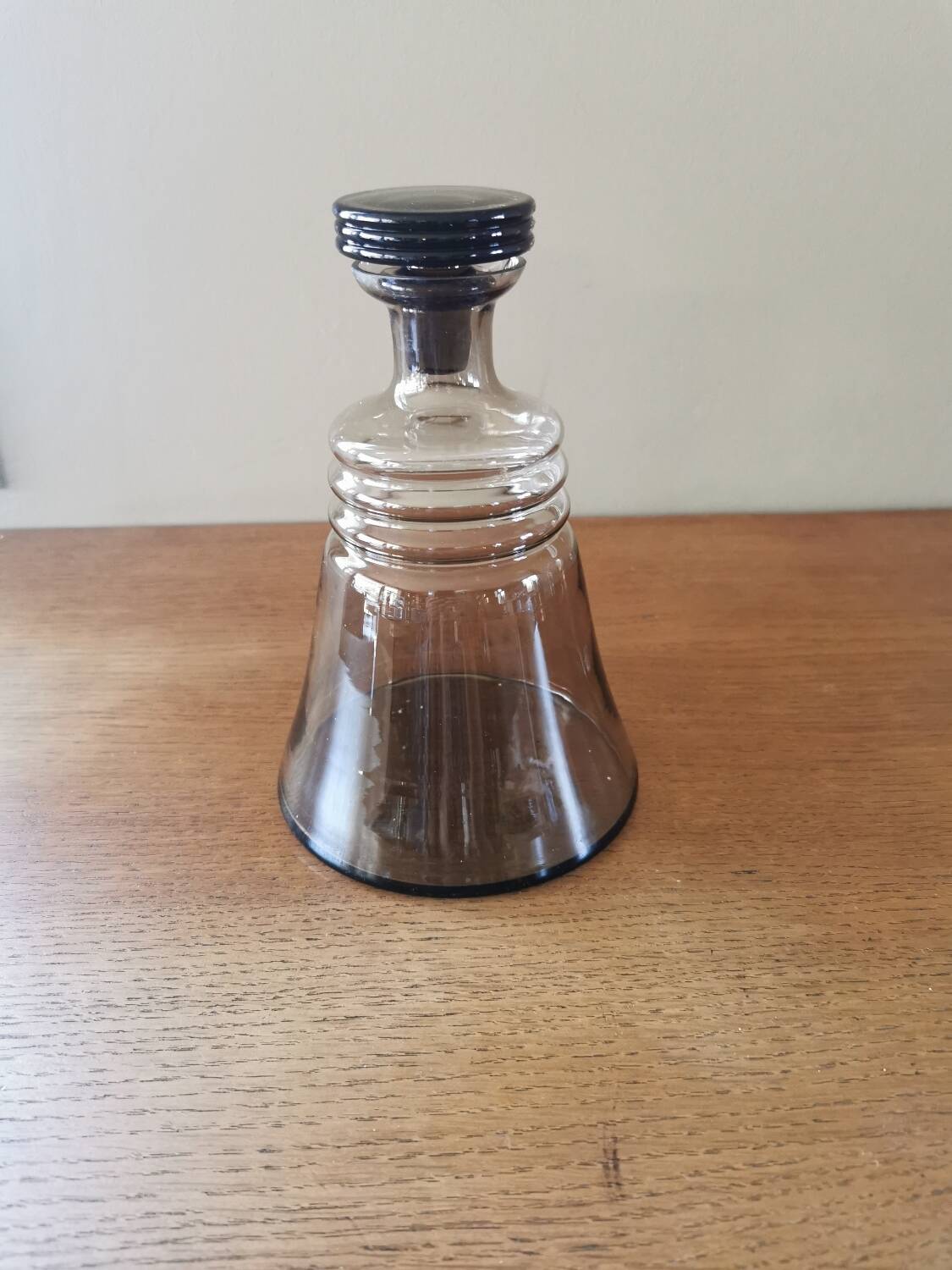 Art Deco smoked glass carafe