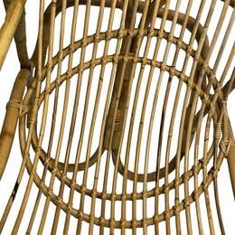 Vintage bamboo rattan armchair Tito Agnoli circa 1960