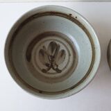 Set of 2 ramekins Bowls / cups in glazed ceramic Signed Blanot