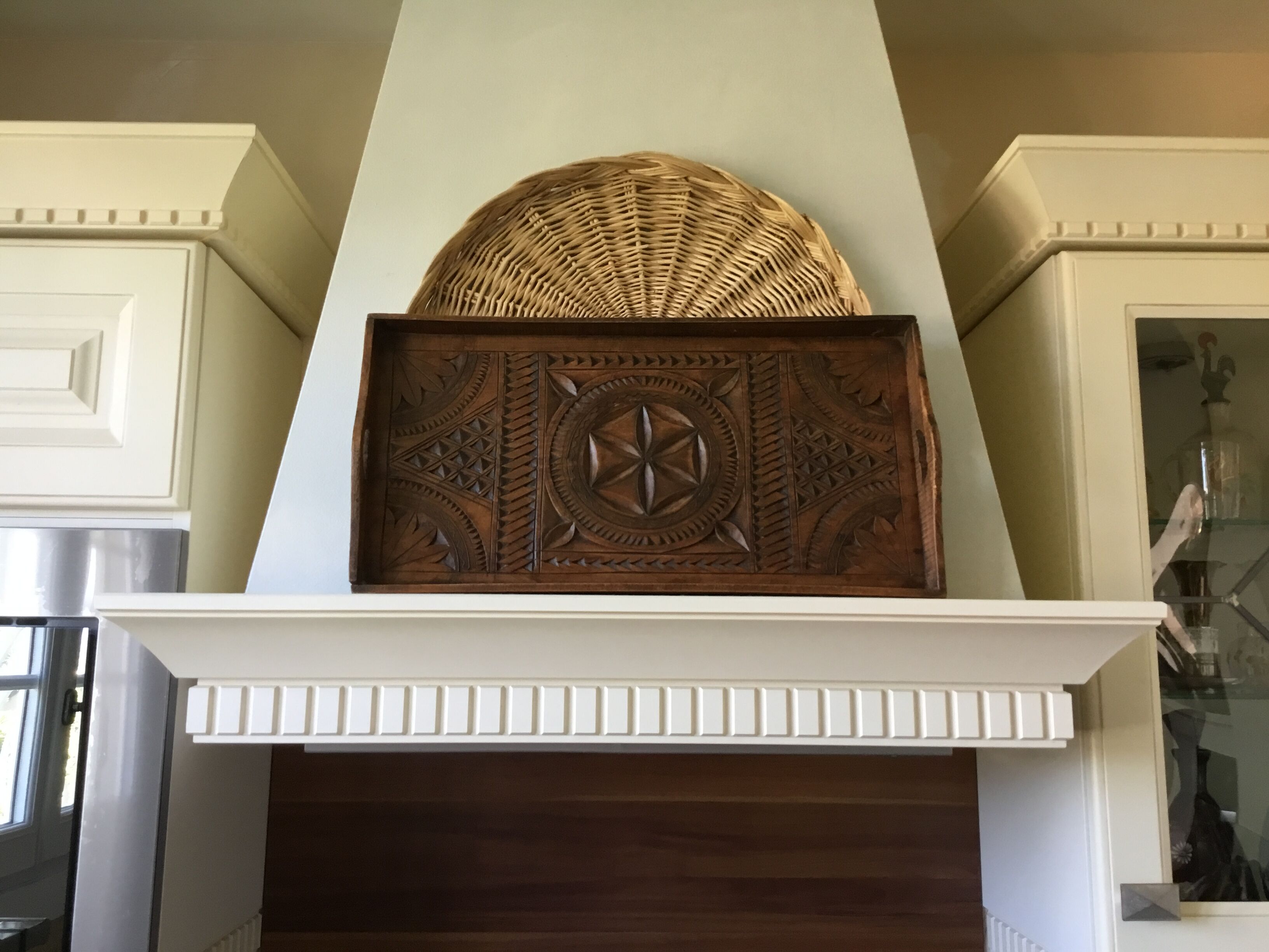 Old wood service tray